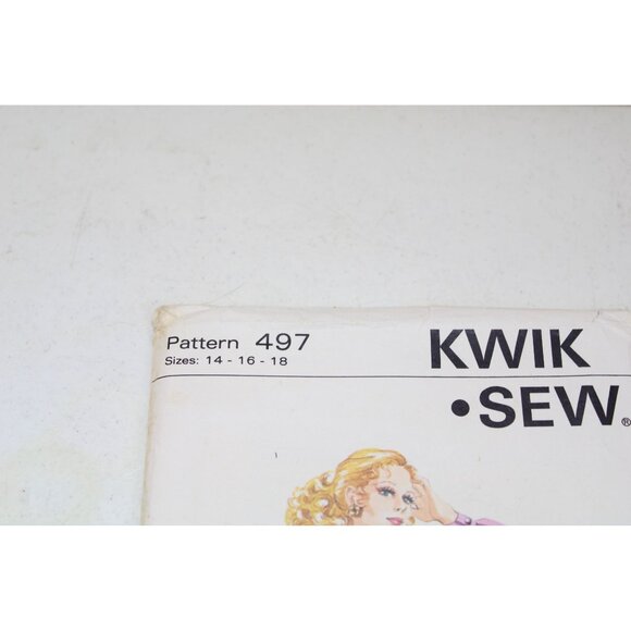Kwik Sew 497 Ladies Blouse Pattern Vintage Martensson 92995 16 - 18 - Picture 3 of 4